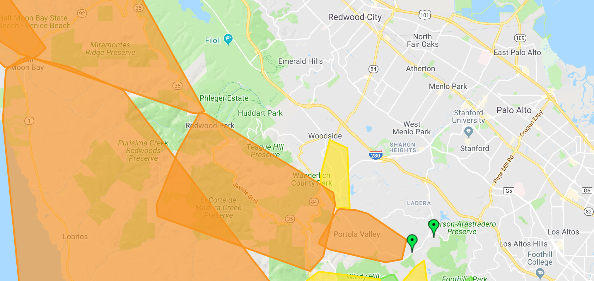 Menlo Park Area Power Outage PG&E Starts Safety Shutdown Menlo Park